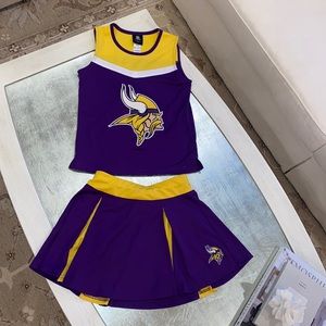 GIRLS Minnesota Vikings Cheer Outfit. Size Youth Large 14. EUC